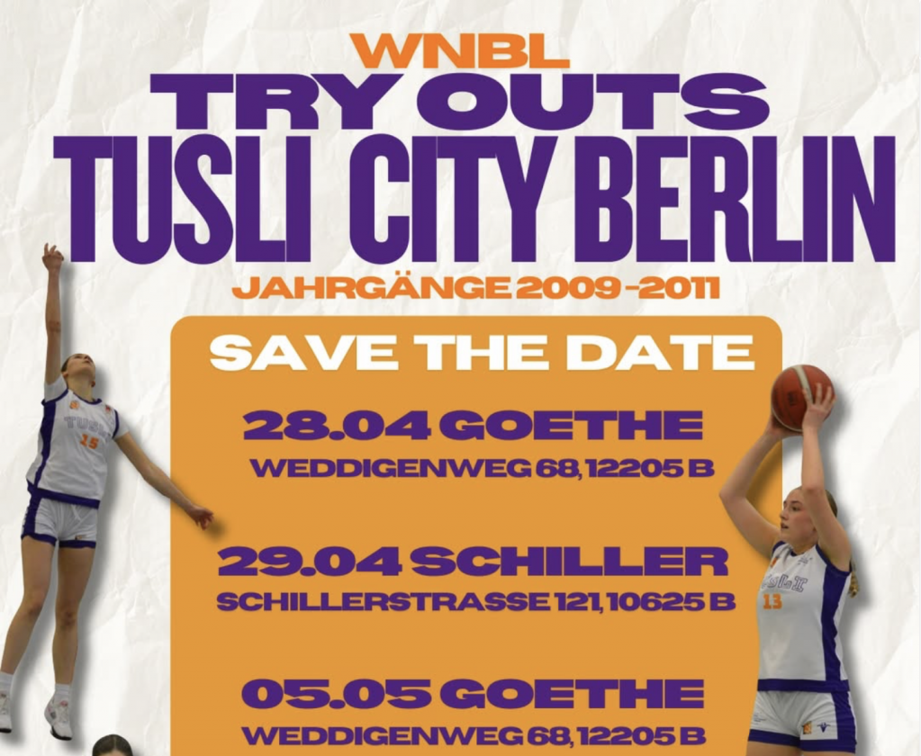 WNBL TRYOUTS – TUSLI CITY BERLIN